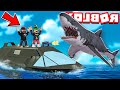 STEALTH BOAT VS SHARK in ROBLOX SHARKBITE (New Update Invisible Ship)