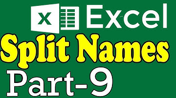 Split Names in MS Excel 2016 Tutorial in Hindi Urdu Part 9