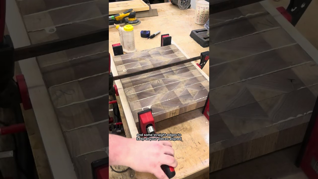 Let’s make an end grain cutting board! #endgrain #choppingboard