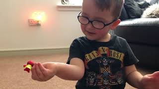 Noel’s first toy review video!! Thank you so much Super Zings he loves them 👌🏼🤓 by Noel Hopkins 19,758 views 6 years ago 3 minutes, 8 seconds