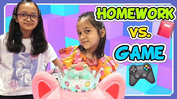 HOMEWORK Vs GAME 🤩📕🥌😍 | Family Vlog | Gaming Zone Masti | Aayu and Vanu
