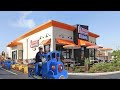 Driving Through Dunkin Donuts on A Kids Train!