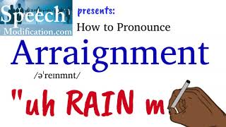How to Pronounce Arraignment