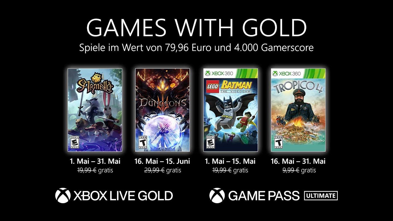 Free Xbox Games with Gold (May 2021)