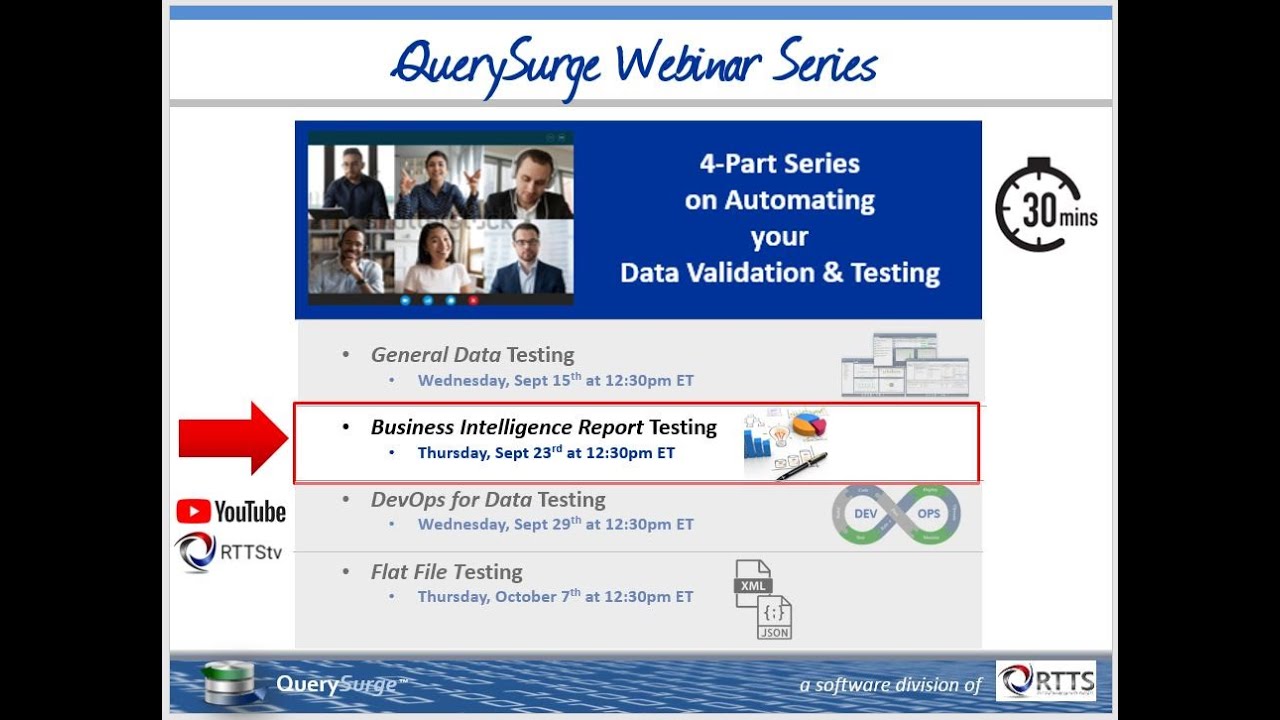 QuerySurge and Business Intelligence Testing Webinar