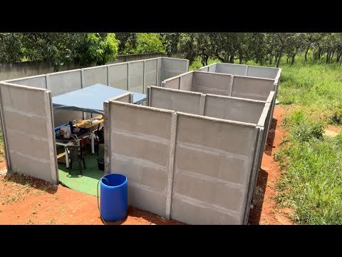 Casinha na roça feita com Pré moldado 