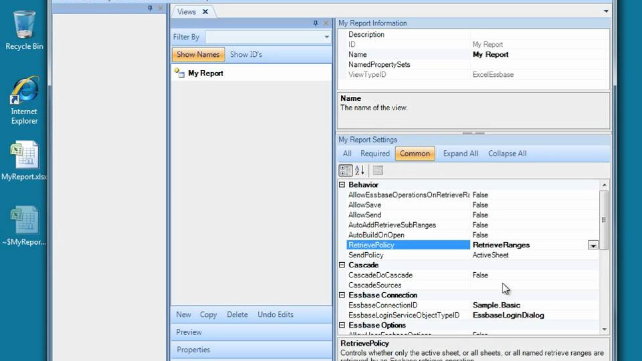 Creating an Essbase Excel View (Creating an Essbase Excel Creating an Essbase Excel View (Creating an Essbase Excel