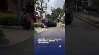 Reportan volcamiento de vehículo en la calle 33 con carrera 30 | Oro Noticias