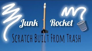 Launching A Model Rocket Made of Junk: