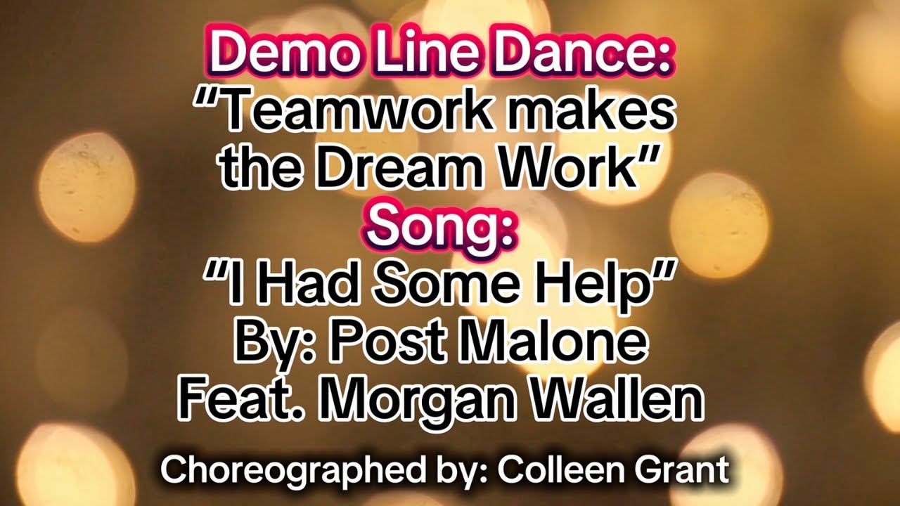 Teamwork makes the Dream Work Line Dance Demo - YouTube