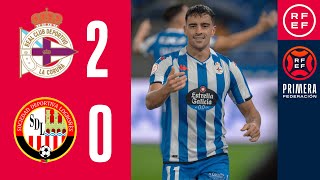 Resumen #PrimeraFederación | RC Deportivo 2-0 SD Logroñés | Jornada 12, Grupo 1