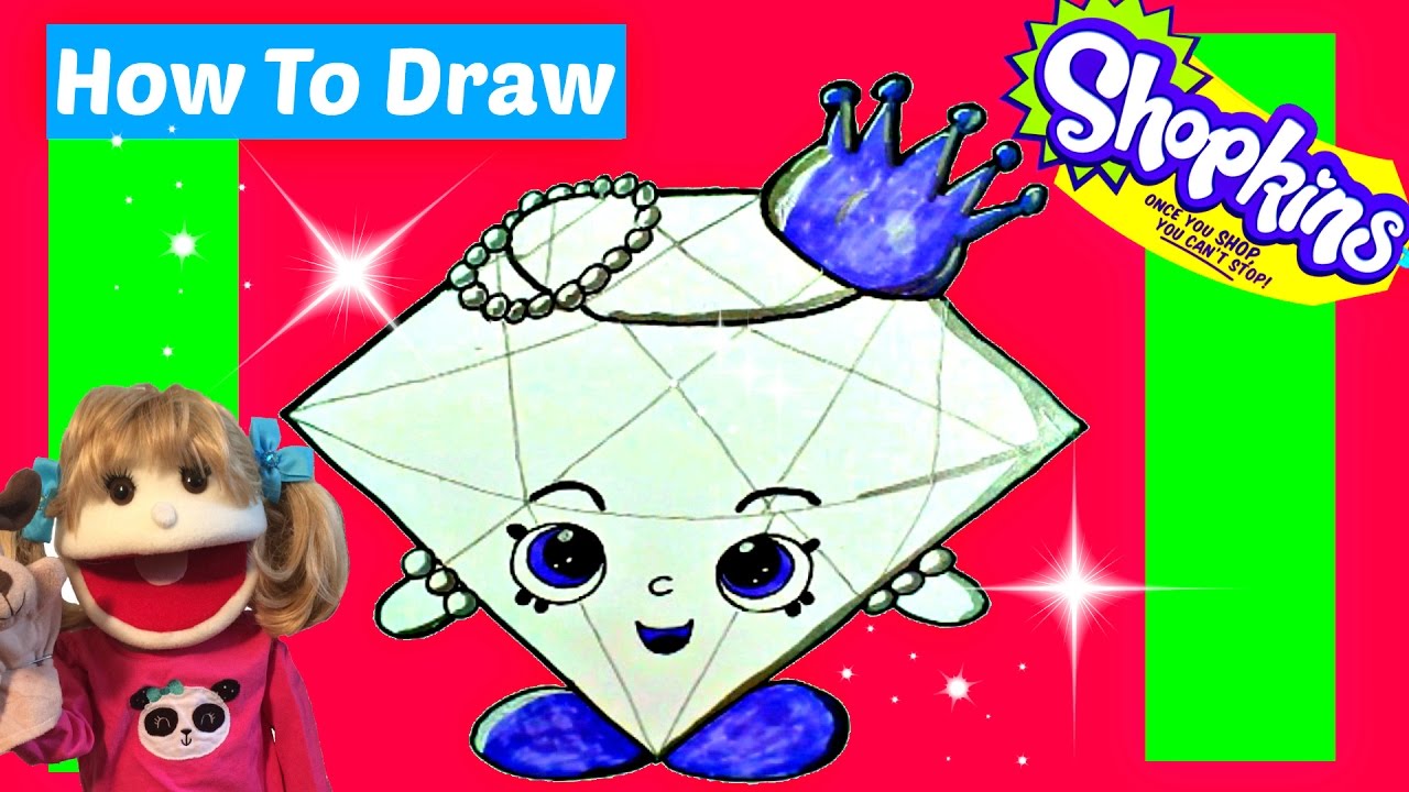 How To Draw Shopkins Gemma Stone Step by Step Easy