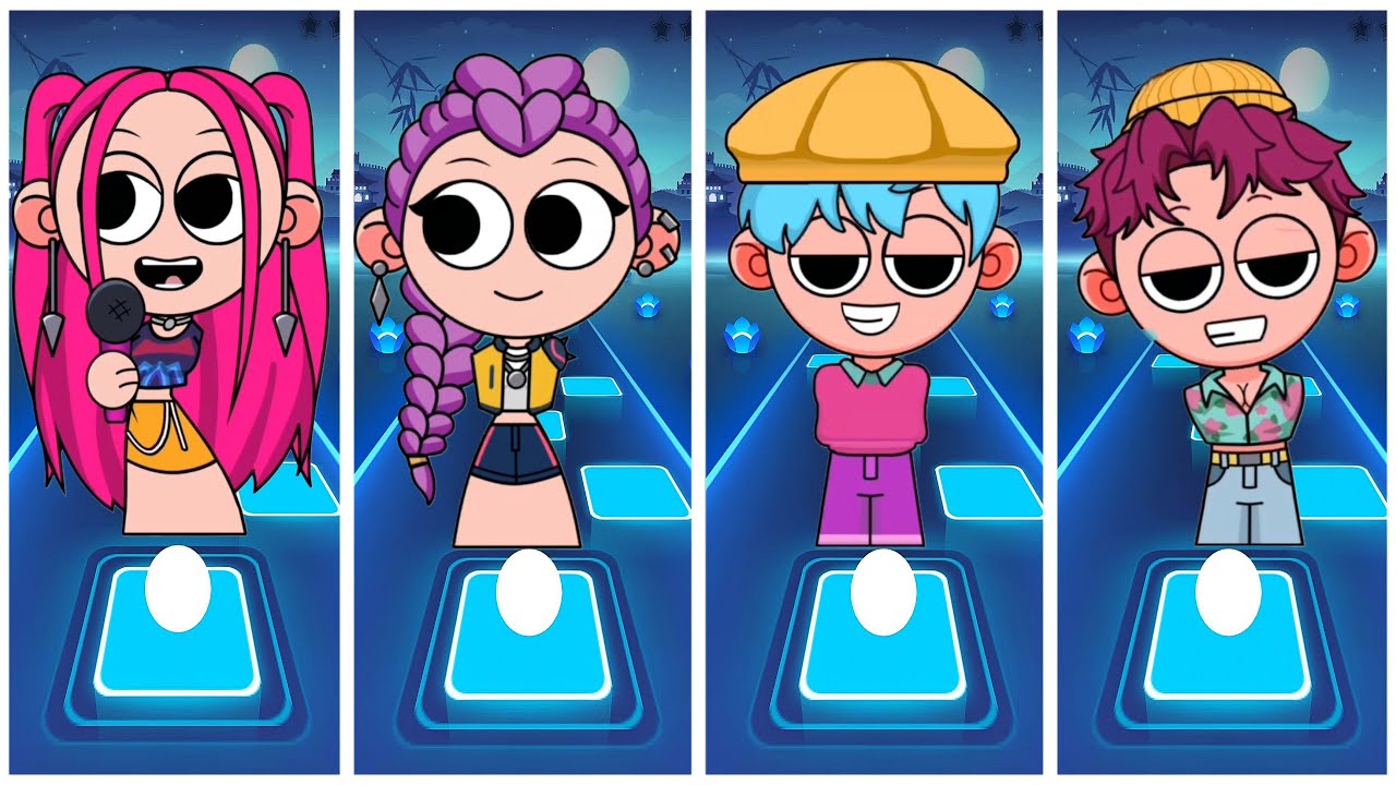 Kpop Demon Hunters 🆚 SAJA Boys 🎮 Tiles Hop EDM RUSH