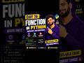 Day 16 | Function in Python Explained 🔥 | Smart Coding Starts Here