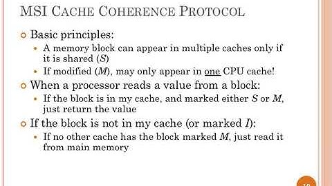 Lec16 MSI Cache Coherence Protocol