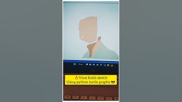 🔥 Virat Kohli sketch || python turtle graphic 😎|| #shorts #coding