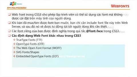 THIẾT KẾ WEB VỚI HTML5 & CSS3 BÀI 4 PHẦN 2