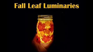 Fall Leaf Luminaries