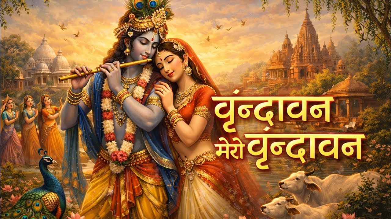 Vrindavan Mero Vrindavan | Radha Krishna Bhajan | Peaceful Devotional Song 