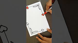 Quick and easy design border for project work #shorts #ytshorts #viral