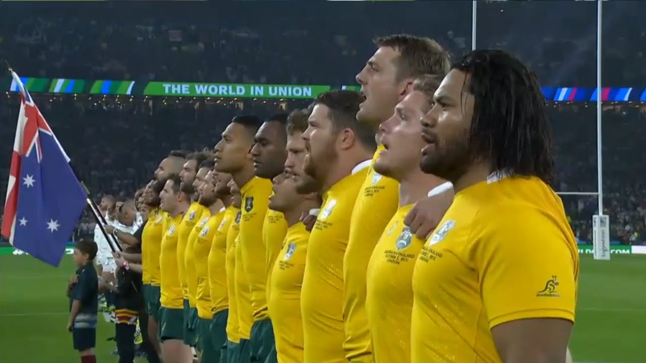 England V Australia Rugby World Cup National Anthems Youtube