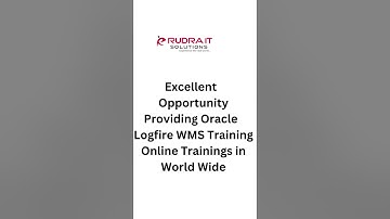 Oracle Cloud Log Fire WMS Online Training