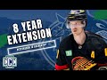 Elias pettersson signs 8year contract extension with the canucks