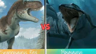 T Rex And Mosa Edit | #edit #monster #dinosaur #reptiles #trex #mosasaurus