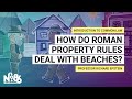 How do roman property rules deal with beaches no 86