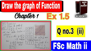 Draw the graph of Function || Fsc Math ii || Q no.3 (ii) || Ex 1.5 || Ch#1