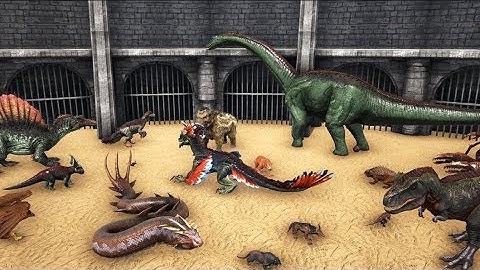 ARK FREE FOR ALL BATTLE - Including ALL ABERRATION & SCORCHED & THEISLAND Creatures! || Cantex