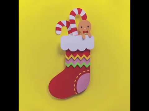 How To Make Your Own Paper Christmas Stocking & Gingerbread Man 2019