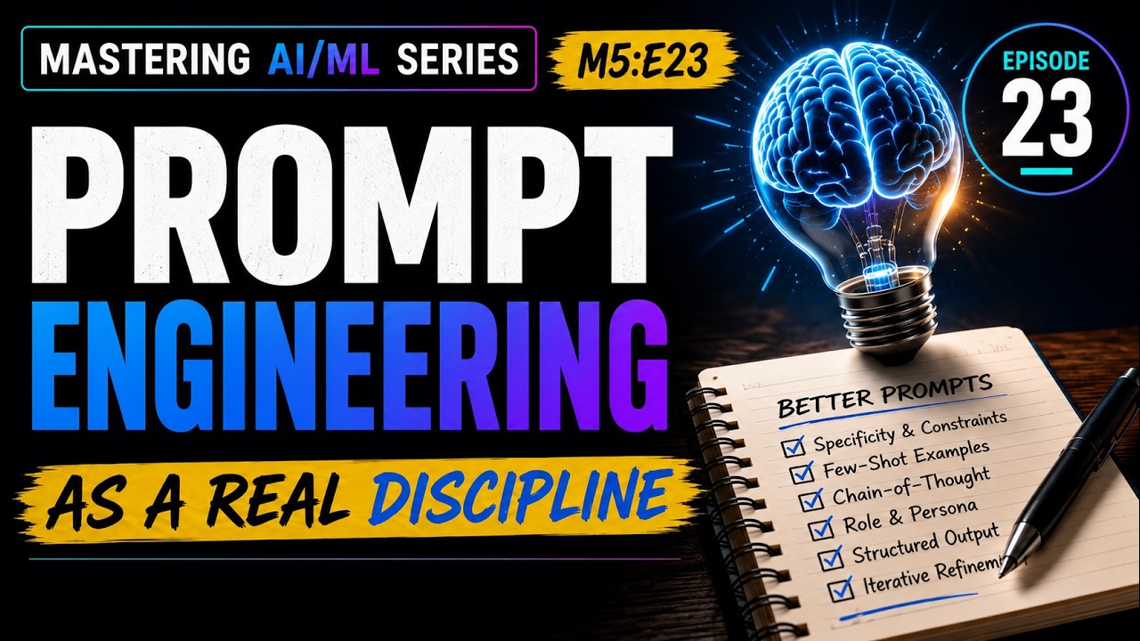 Prompt Engineering Explained — 6 Techniques With Live Before/After Demos | Master AI & ML Ep 23
