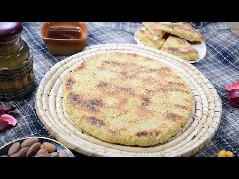 Healthy  Galette with Samolina and Barley and Olive Oil