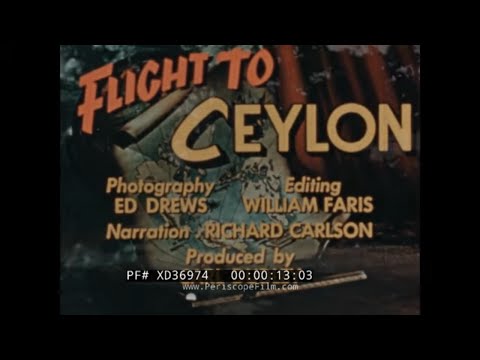 1950s TWA PROMO FILM   " FLIGHT TO CEYLON "  SRI LANKA  COLOMBO  TRAVELOGUE XD36974
