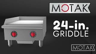 MoTak 24-in. Thermostatic Gas Griddle (MGR24-T)