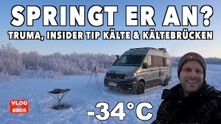 #805 MINUS 34°C | SPRINGT DER MOTOR AN? Norwegen am Limit | MAN TGE 4x4 | MegaMobil Lounge 600