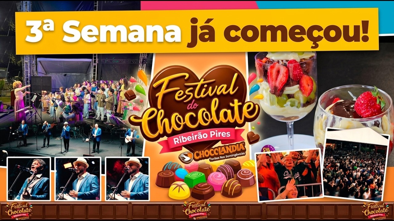 Festival do Chocolate 2026 by Chocolândia de Ribeirão Pires abre terceiro fim de semana com shows de artistas da cidade no ChocoPaço
