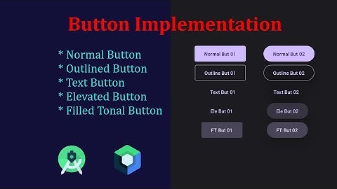 Material3 Button Implement With Jetpack Compose | Android Studio | Custom Ui | @BashPSK