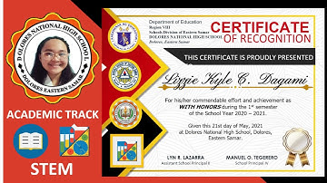 DNHS SHS 1st Semester Virtual Recognition Rites