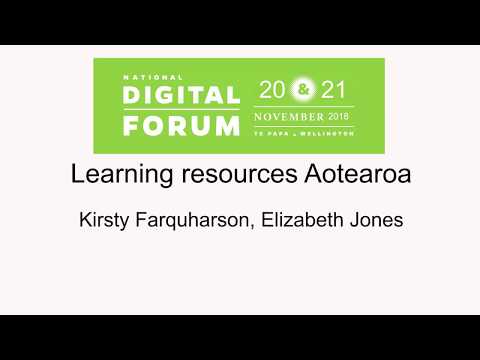 Elizabeth Jones & Kirsty Farquharson: Learning resources Aotearoa: How do teachers & students dis...