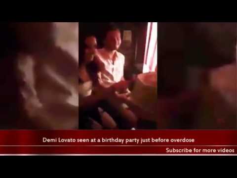 Demi Lovato seen at a birthday party just before overdose