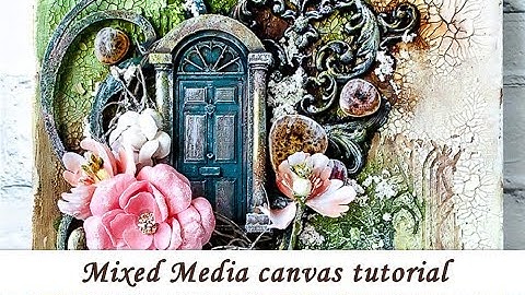 Mixed media canvas with Rust Pastes - tutorial