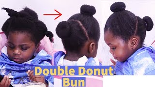 Easy Cute and Quick Double Donut Hairstyle for Little kids