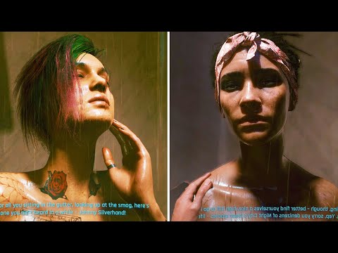 Shower Panam Ending VS Shower Judy Ending VS Shower Alone - Cyberpunk 2077 (Ending Epilogue)