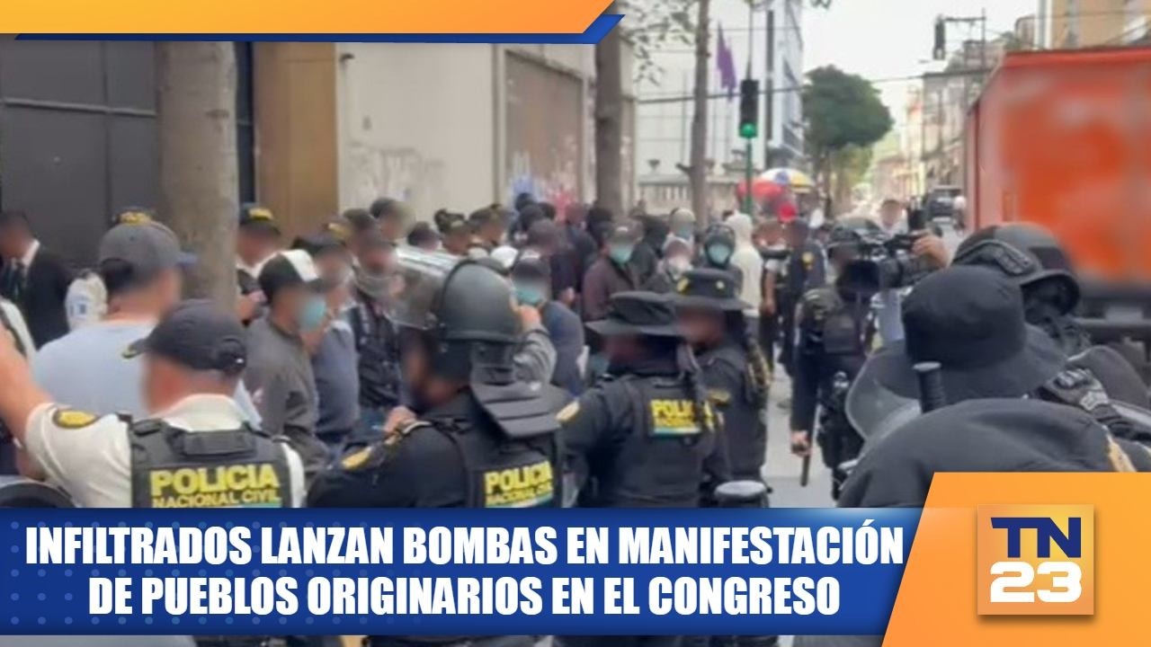 Infiltrados lanzan bombas en manifestación de pueblos originarios en el Congreso