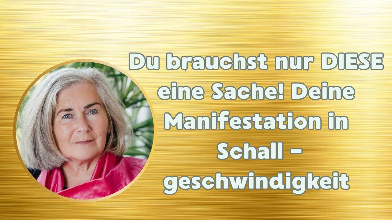 Du brauchst nur DIESE eine Sache! Deine Manifestation in Schallgeschwindigkeit #nevillegoddard