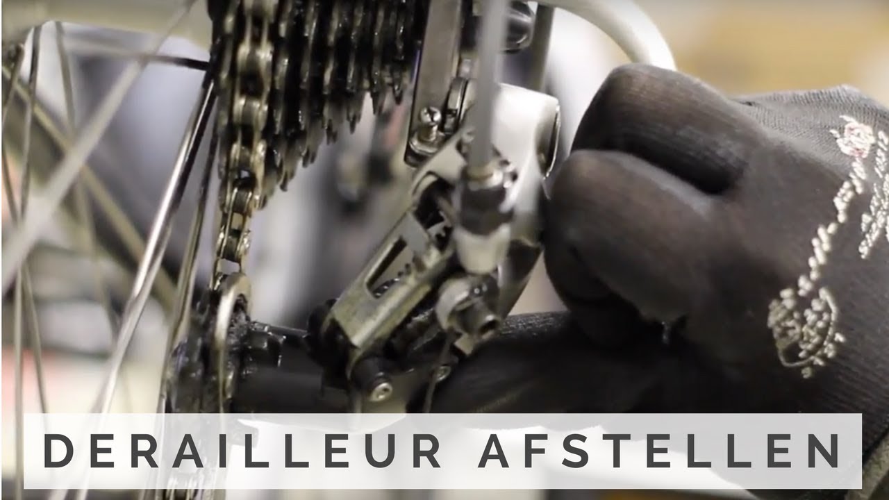 Achter derailleur afstellen - Racefiets mtb fiets af stellen - YouTube