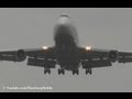 ✈[Full HD] B747-430 Lufthansa rainy and foggy Landing @ Hamburg Airport