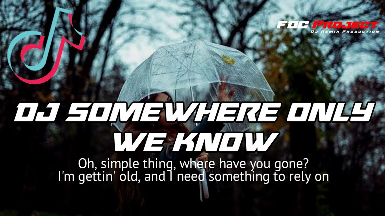 DJ OH SIMPLE THING WHERE HAVE YOU GONE || SOMEWHERE ONLY WE KNOW ...